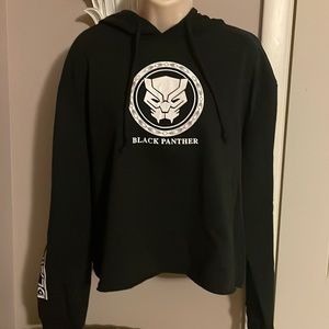 Cropped Black Panther Hoodie XL